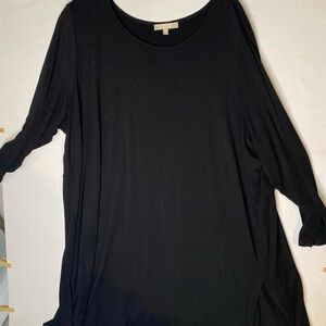 Joan Vass Black Tunic Top